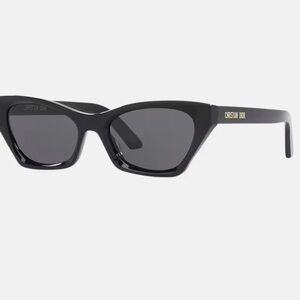 Dior Black Cat-Eye Sunglasses with Gold Logo